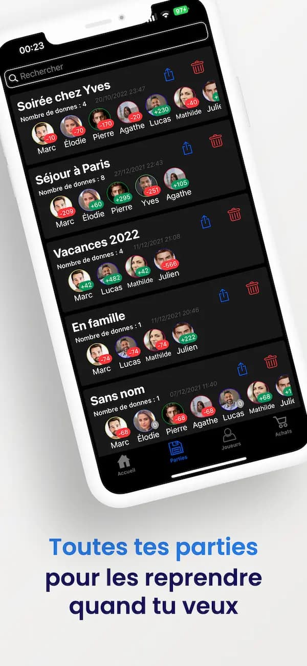 Capture d'écran de l'application Taromètre numéro 5